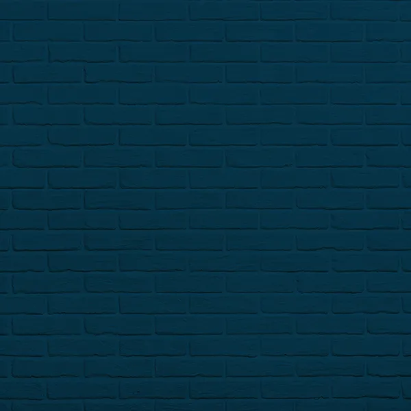 Dark blue painted brick wall with uniform rectangular bricks in horizontal pattern.